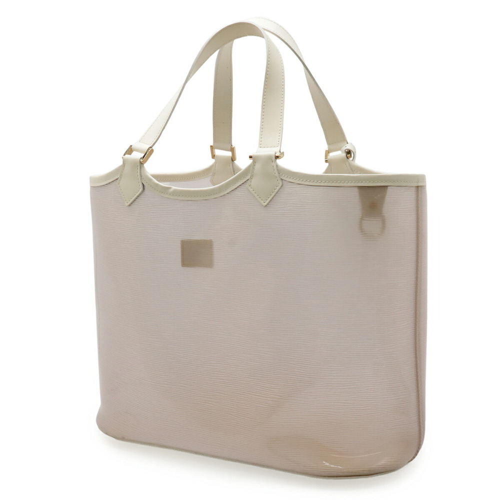 LOUIS VUITTON Epi Plage Lagoon Bay Tote Bag, Vinyl Leather, Coconut, Clear Go... - Picture 3 of 10